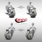 Service Caster 3 Inch SS Gray Polyurethane Swivel 1/2 Inch Threaded Stem Caster Brakes SCC, 2PK SCC-SSTS20S314-PPUB-TLB-121315-2-S-2 - alternate 1